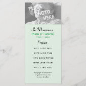 Fotokaart voor Memorial Service Programmakaart (Voorkant)