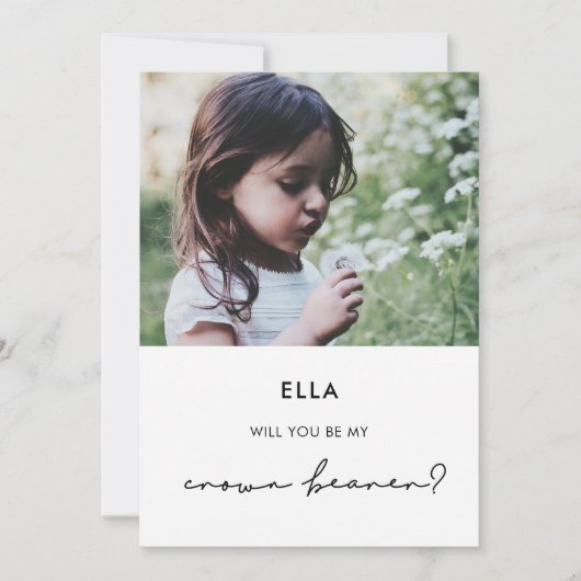 Fotokaart voor minimalistische kroondrager kaart (Voorkant)