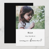 Fotokaart voor minimalistische kroondrager kaart (Voorkant / Achterkant)