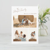 Fotokaart voor moderne pretentieuze en heldere ker feestdagenkaart (Staand voorkant)