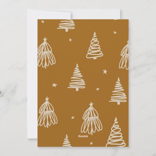 Fotokaart voor moderne pretentieuze en heldere ker feestdagenkaart (Achterkant)