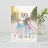 Fotokaart voor nieuwe jaren feestdagenkaart (Staand voorkant)