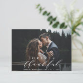 Fotokaart voor ooit dankbare bruiloft bedankkaart (Staand voorkant)