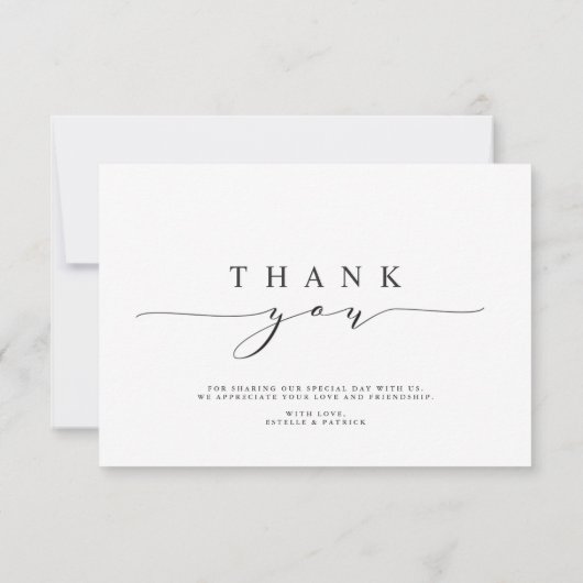 Fotokaart voor ooit dankbare bruiloft bedankkaart (Achterkant)