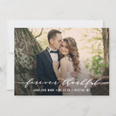 Fotokaart voor ooit dankbare bruiloft bedankkaart (Voorkant)