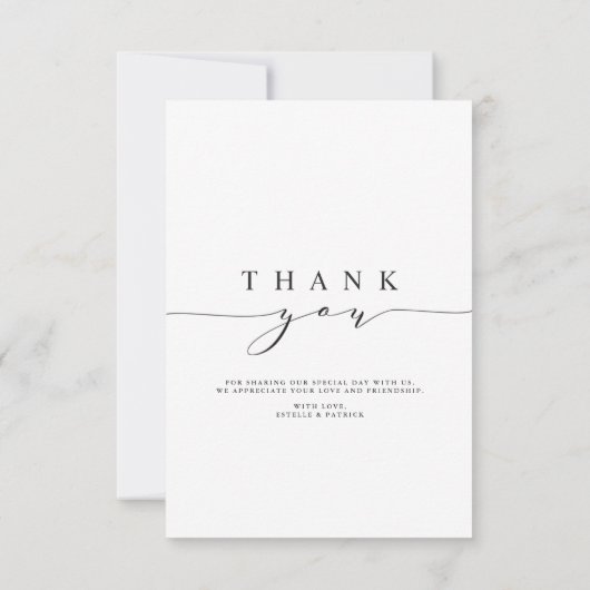 Fotokaart voor ooit dankbare bruiloft bedankkaart (Achterkant)