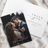 Fotokaart voor ooit dankbare bruiloft bedankkaart