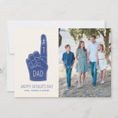 Fotokaart voor pappa Foam Finger Vaderdag Aankondiging (Voorkant)
