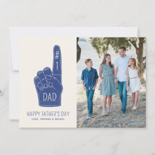 Fotokaart voor pappa Foam Finger Vaderdag Aankondiging