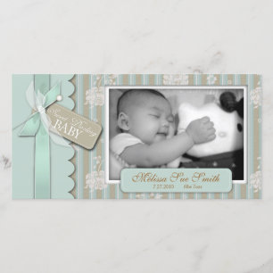 Fotokaart voor pasgeborene aankondiging