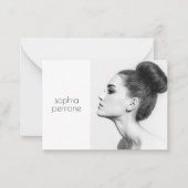 Fotokaart voor professionele artiesten en fotograa notitiekaartje (Voorkant)