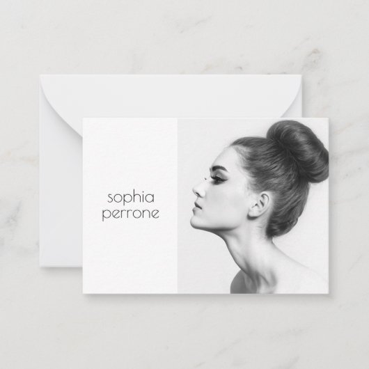 Fotokaart voor professionele artiesten en fotograa notitiekaartje (Voorkant)