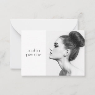 Fotokaart voor professionele artiesten en fotograa notitiekaartje