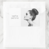 Fotokaart voor professionele artiesten en fotograa rechthoekige sticker (Tas)