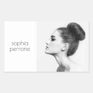 Fotokaart voor professionele artiesten en fotograa rechthoekige sticker