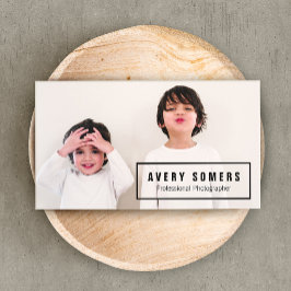 Fotokaart voor professionele fotografie visitekaartje