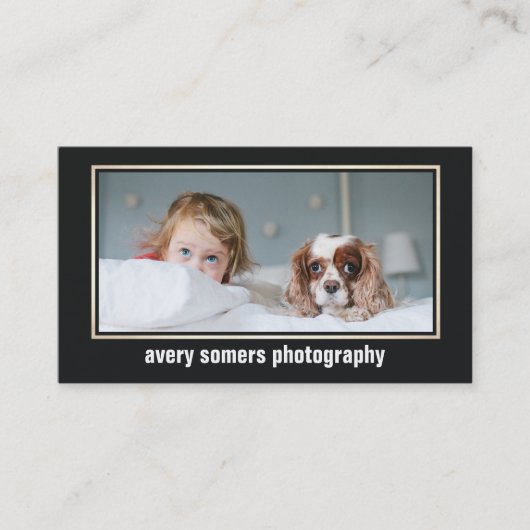 Fotokaart voor professionele fotografie visitekaartje (Voorkant)