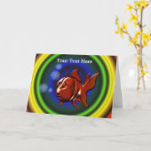 Fotokaart voor roodbaardvis kaart (Gele Bloem)