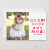 Fotokaart voor roze en rode Valentijnsdag Feestdagenkaart (Voorkant)