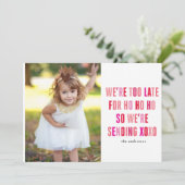 Fotokaart voor roze en rode Valentijnsdag Feestdagenkaart (Staand voorkant)