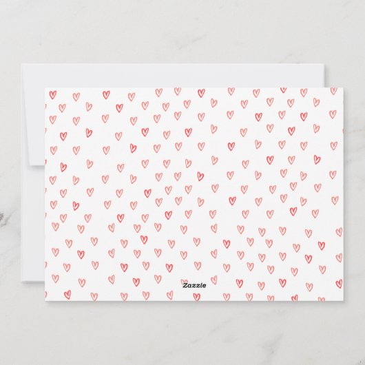 Fotokaart voor roze en rode Valentijnsdag Feestdagenkaart (Achterkant)