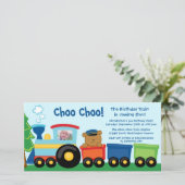 Fotokaart voor treinverjaardagsfeestdag (Staand voorkant)