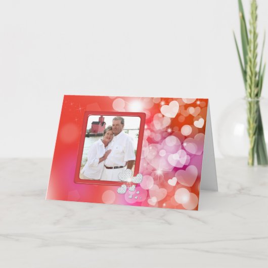 Fotokaart voor Valentijnsdag Feestdagen Kaart (Voorkant)