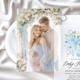 Fotokaart voor Vellum Baby shower Invitation Kaart