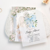 Fotokaart voor Vellum Baby shower Invitation Kaart