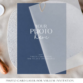 Fotokaart voor Vellum Trouwuitnodiging Kaart