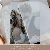 Fotokaart voor Vellum Wedding Invitations Kaart