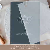 Fotokaart voor Vellum Wedding Invitations Kaart