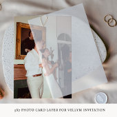 Fotokaart voor Vellum Wedding Invitations Kaart