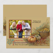 Fotokaart voor vreedzame Thanksgiving Kaart (Voorkant / Achterkant)