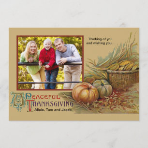 Fotokaart voor vreedzame Thanksgiving Kaart