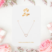 Fotokaart voor witte gouden oorsierjuwelen, logo visitekaartje