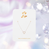 Fotokaart voor witte gouden oorsierjuwelen, logo visitekaartje