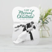 Fotokaart voor zeer gehuwde kerstPas getrouwd Feestdagenkaart (Staand voorkant)