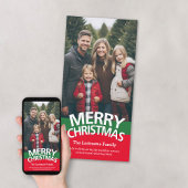 Fotokaart: Vrolijk kerstfeest met 1 grote foto Feestdagenkaart