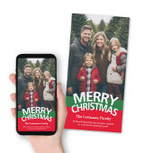 Fotokaart: Vrolijk kerstfeest met 1 grote foto Feestdagenkaart