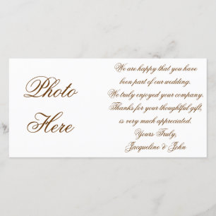 Fotokaart ~ Weddenschap Bedankt Afbeelding Bridal