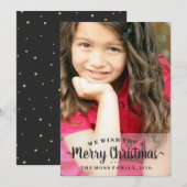 Fotokaart - Wij wensen u een prettige kerstdag Feestdagenkaart (Voorkant / Achterkant)