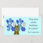 Fotokaart - Winterfeestdagen met kat Feestdagenkaart (Voorkant / Achterkant)