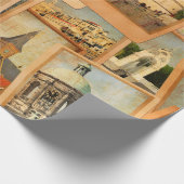 fotokaarten collage. Europa, Midden-Oosten Cadeaupapier (Hoek)