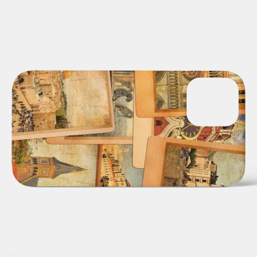  fotokaarten collage. Europa, Midden-Oosten Case-Mate iPhone Case (Achterkant (horizontaal))