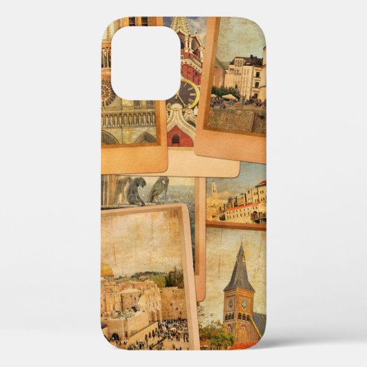  fotokaarten collage. Europa, Midden-Oosten Case-Mate iPhone Case (Achterkant)