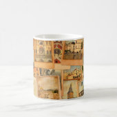  fotokaarten collage. Europa, Midden-Oosten Koffiemok (Center)