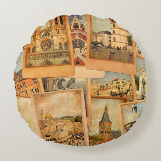  fotokaarten collage. Europa, Midden-Oosten Rond Kussen