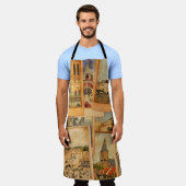 fotokaarten collage. Europa, Midden-Oosten Schort (Gedragen)