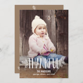 Fotokaarten met dankbare Thanksgiving Feestdagenkaart (Voorkant / Achterkant)